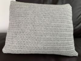 Zier-/Sofa-/Lounge-/Dekokissen 40 x 50 cm Merinowolle grau