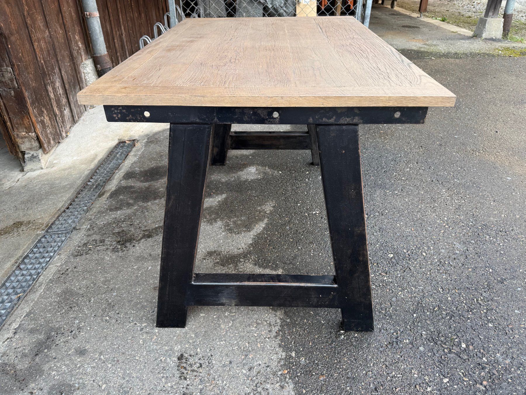 Tische: Schöner Esstisch, Holztisch mit Metallgestell, 120 x 80 cm – Gebraucht aus Koblenz von Rbaldinger54 2