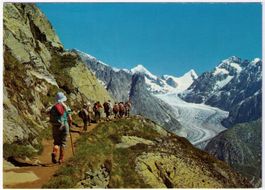 Am Weg zum Märjelensee mit Fieschergletscher, Finstaraar-Rot