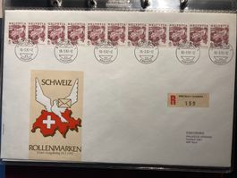 CH 1992 R-FDC 11er-Streifen Rolle 40 Rp. Volksbräuche