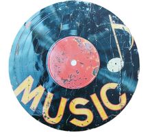 Vinyl music - Blechschild  (neu/OVP)