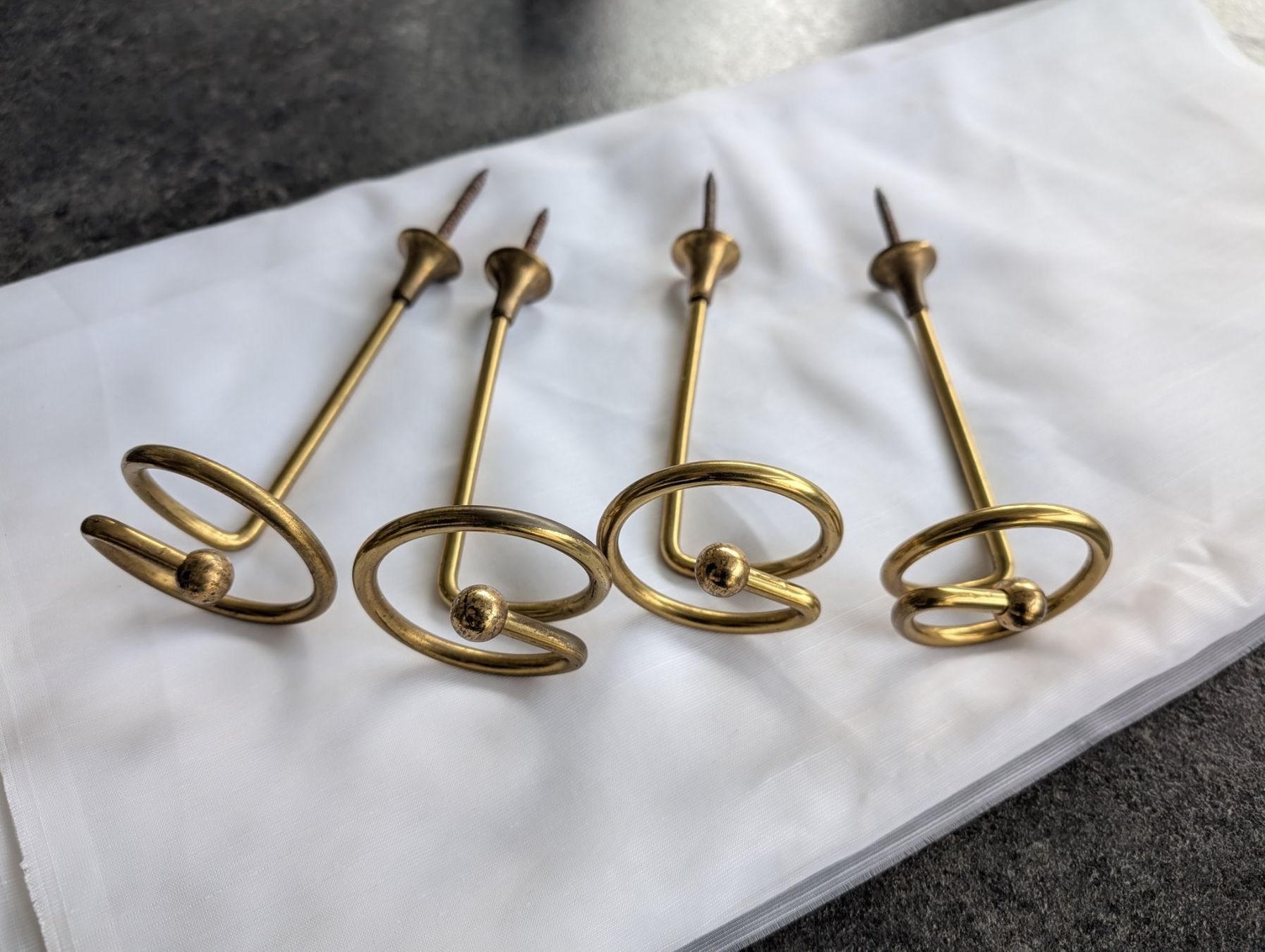 Altro in Decorazioni & Accessori: 4 Raffgardinenhalter Messing, Vintage Style – Usato da Stallikon venduto da jmt_21n 1