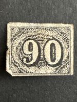 Timbre ancien chiffre 90 état d'usage collection philatélie
