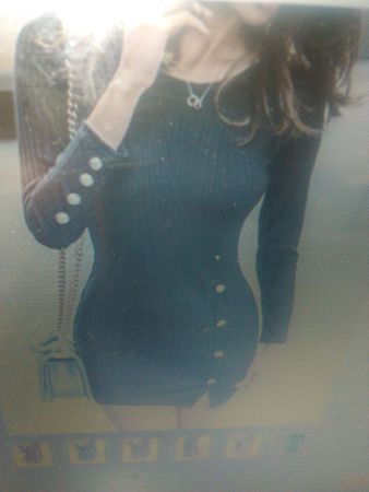 DAMEN  Mode Seite Split kleid