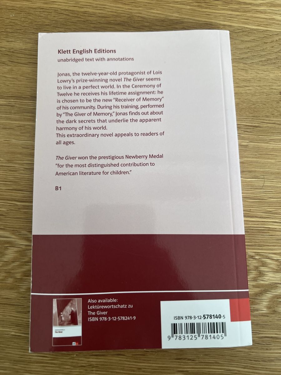 Bücher: The Giver – Neu (gemäss Beschreibung) aus Bühler von thyladriel 1