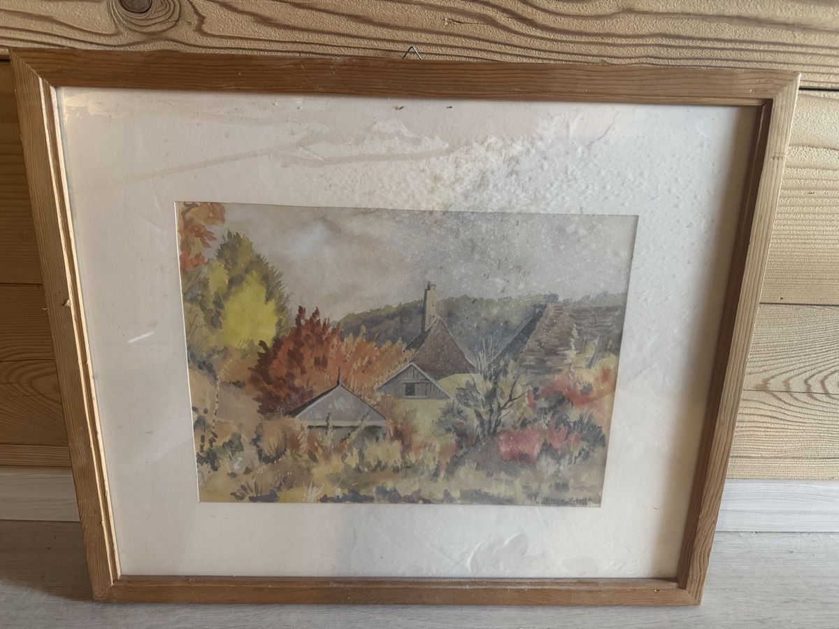 Gemälde: Pierre Aubert - Aquarelle originale de 1968 - – Gebraucht aus Erde von CBarts