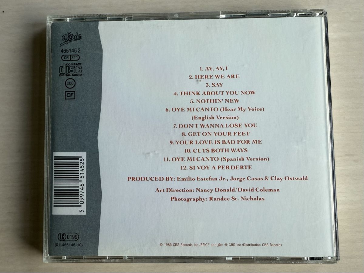 CD: Gloria Estefan - Cuts Both Ways CD 1989 – Usato da Oberried Brienz venduto da Chyara 1