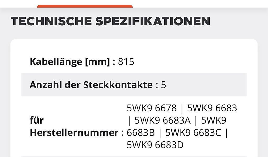 Tutti pezzi di ricambio auto: Harnstoffeinspritzung Nox-Sensor – Nuovo e nell'imballaggio originale da Buchs SG venduto da 3452 1