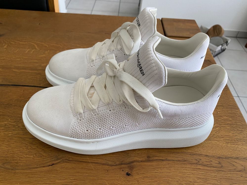 Alexander mcqueen wedge sole top knit sneaker