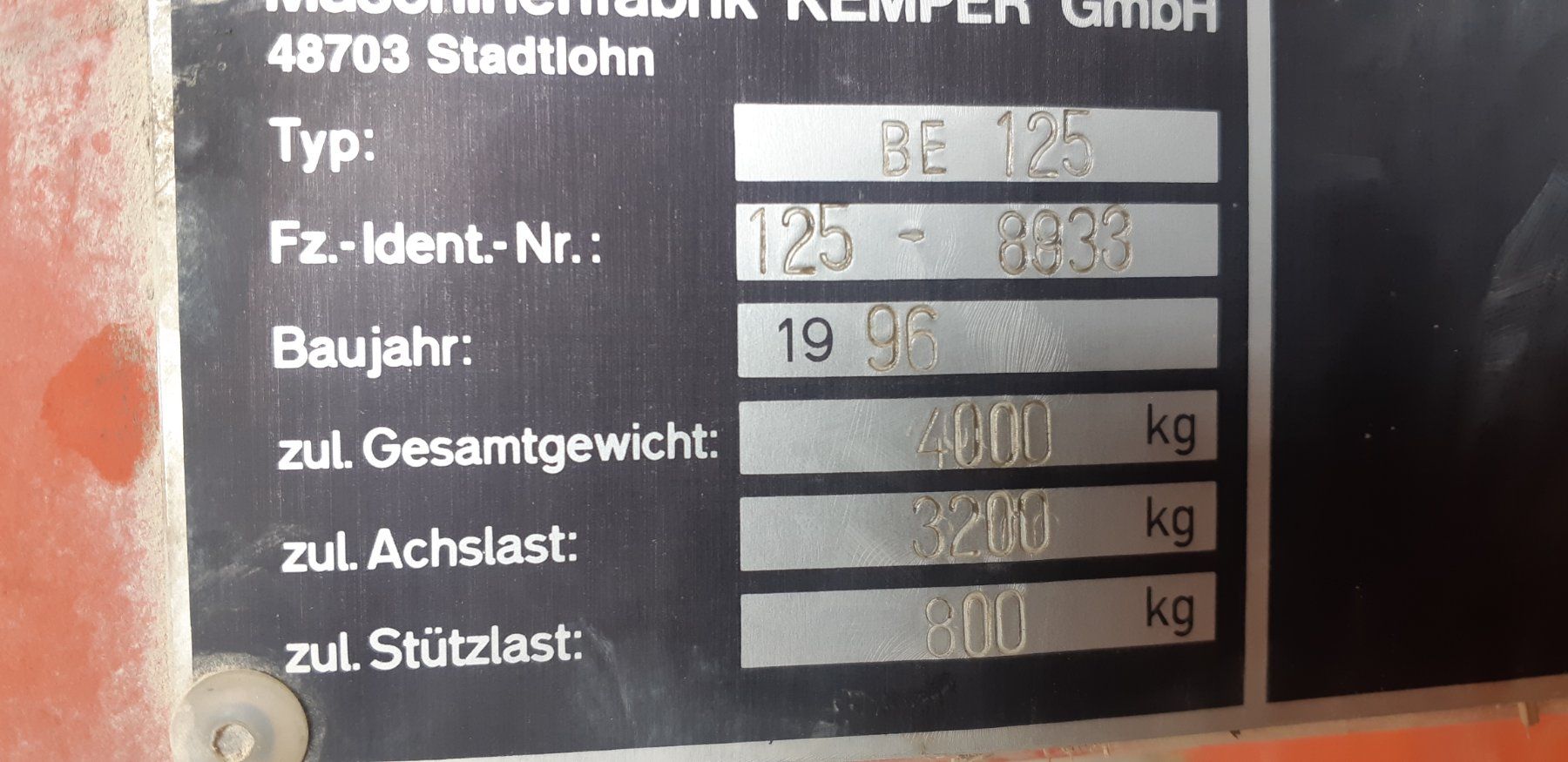 Kemper Rimorchi: Ballenwagen Kemper BE 125 – Usato da Winkel venduto da Ordacosta 4