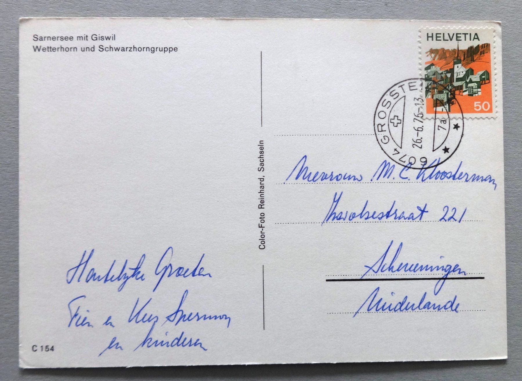 Cartoline postali: Sarnersee mit Giswil – Usato da Fétigny venduto da Billy2miny 1