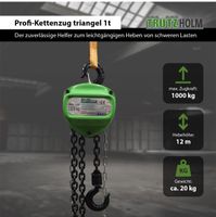 Kettenzug Hebezug Flaschenzug 1000 kg / 1t Doppelbremse HSC