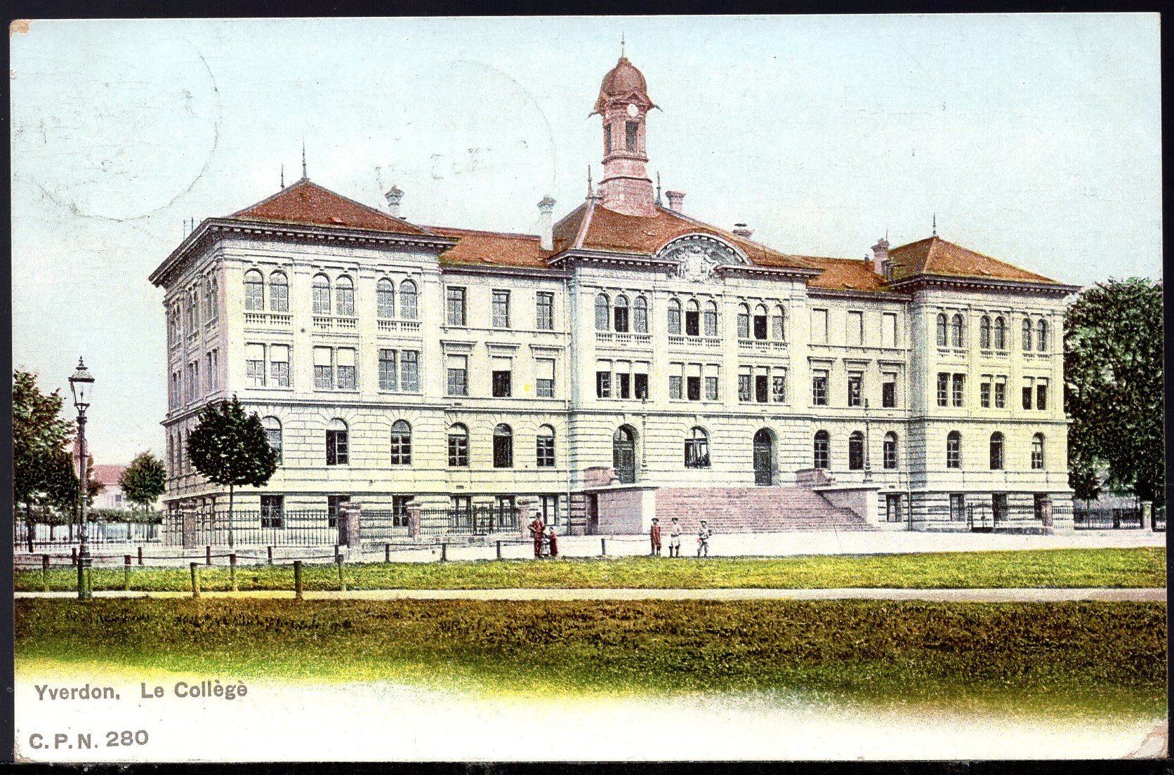 Cartoline postali: YVERDON,  Le  Collègè  1905 – Usato da Aarau venduto da kufi44