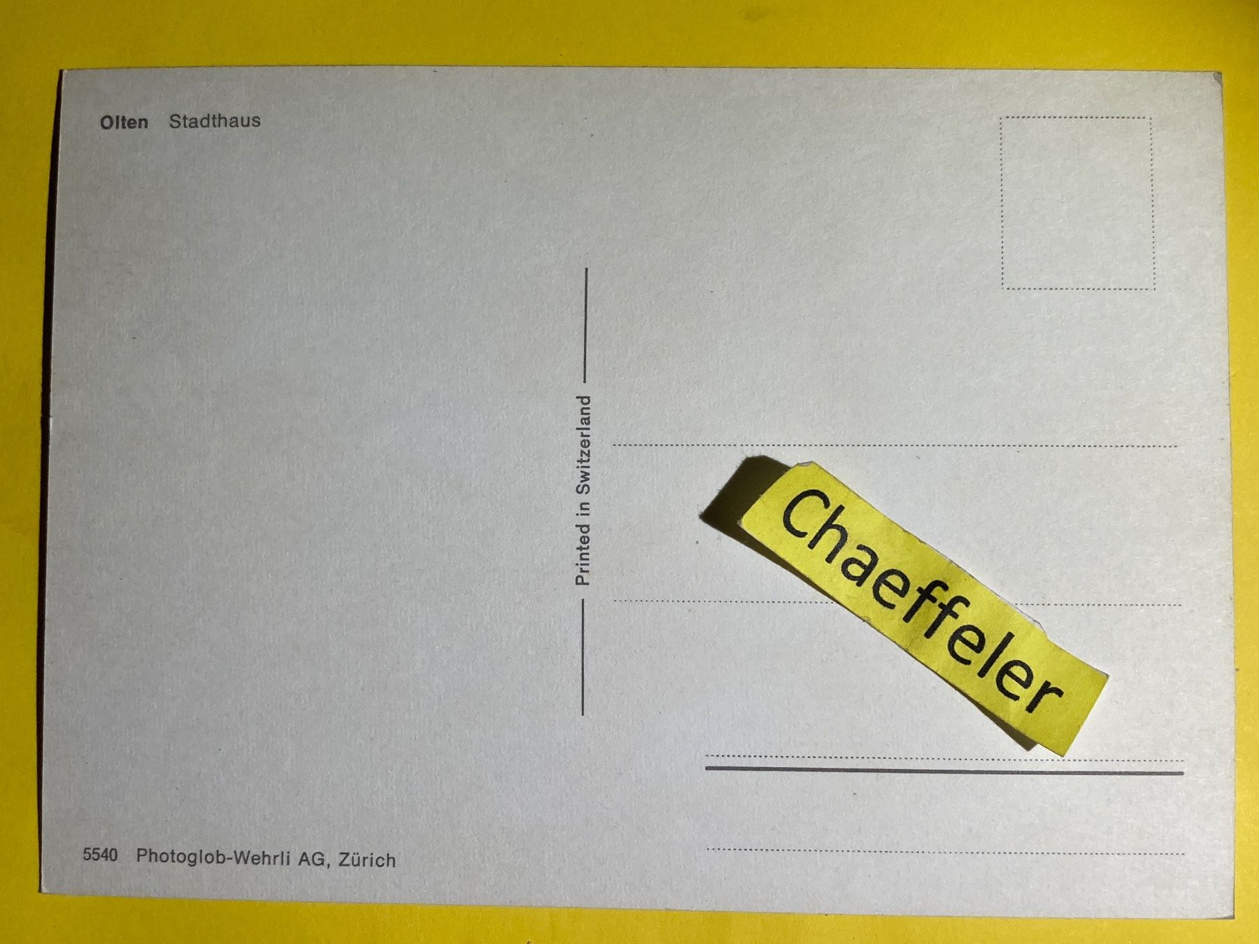 Cartes postales: Olten, Stadthaus – D'occasion à Zürich par Chaeffeler 1