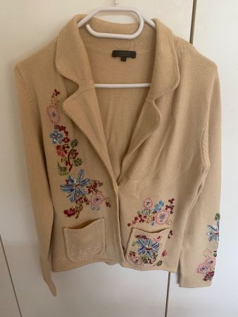 Blazer Jäckchen Perlenstickerei S beige P&C