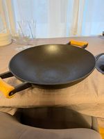 Grosser Wok mit Holzgriffen inkl. 2 Schalen