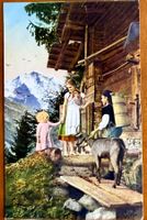 Bern - Aus der Alpenwelt - Enfants avec une chèvre - AK