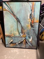 Bild gerahmt abstrakt Mischtechnik  50x70