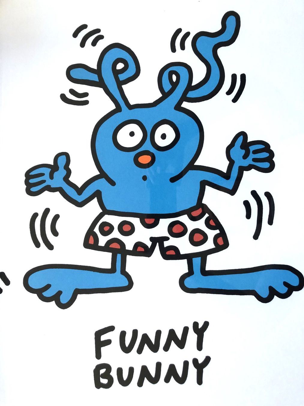 Grafica & Litografie: Keith Haring - Funny Bunny - Offset-Lithografie – Usato da Schaffhausen venduto da durruti 1