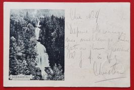 AK GIESBACHFALL BERNER OBERLAND ZIFFERMARKE LAUSANNE 1898