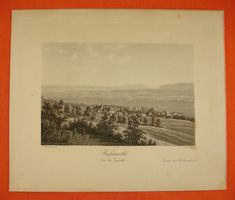 KÜSNACHT, ZÜRICHSEE, AQUATINTA 1840