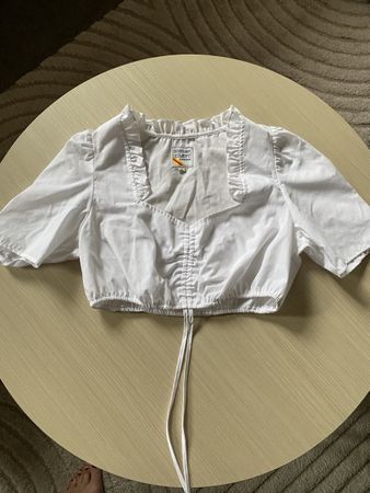 Oktoberfest Bluse Gr. 38 Weiss