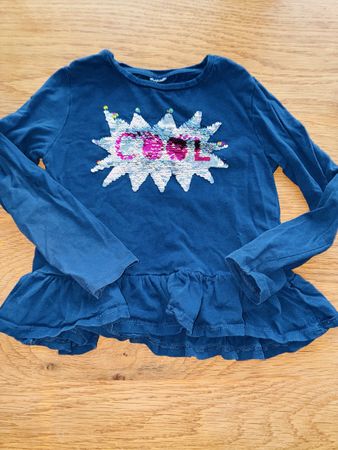 Langarmshirt Gr 104 Mädchen "COOL" Pailletten Sequin Frühlin