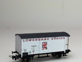 HR- Lilliput gedeckter Güterwagen Löwen Bräu Zürich