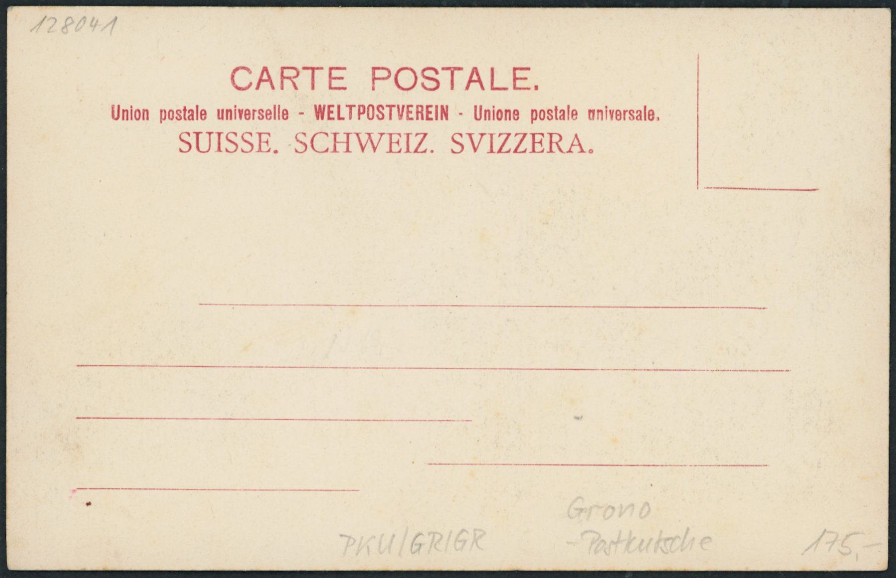 Cartoline postali: GR Grono - Postkutsche – Nuovo (secondo la descrizione) da Schindellegi venduto da Jonathan77 1
