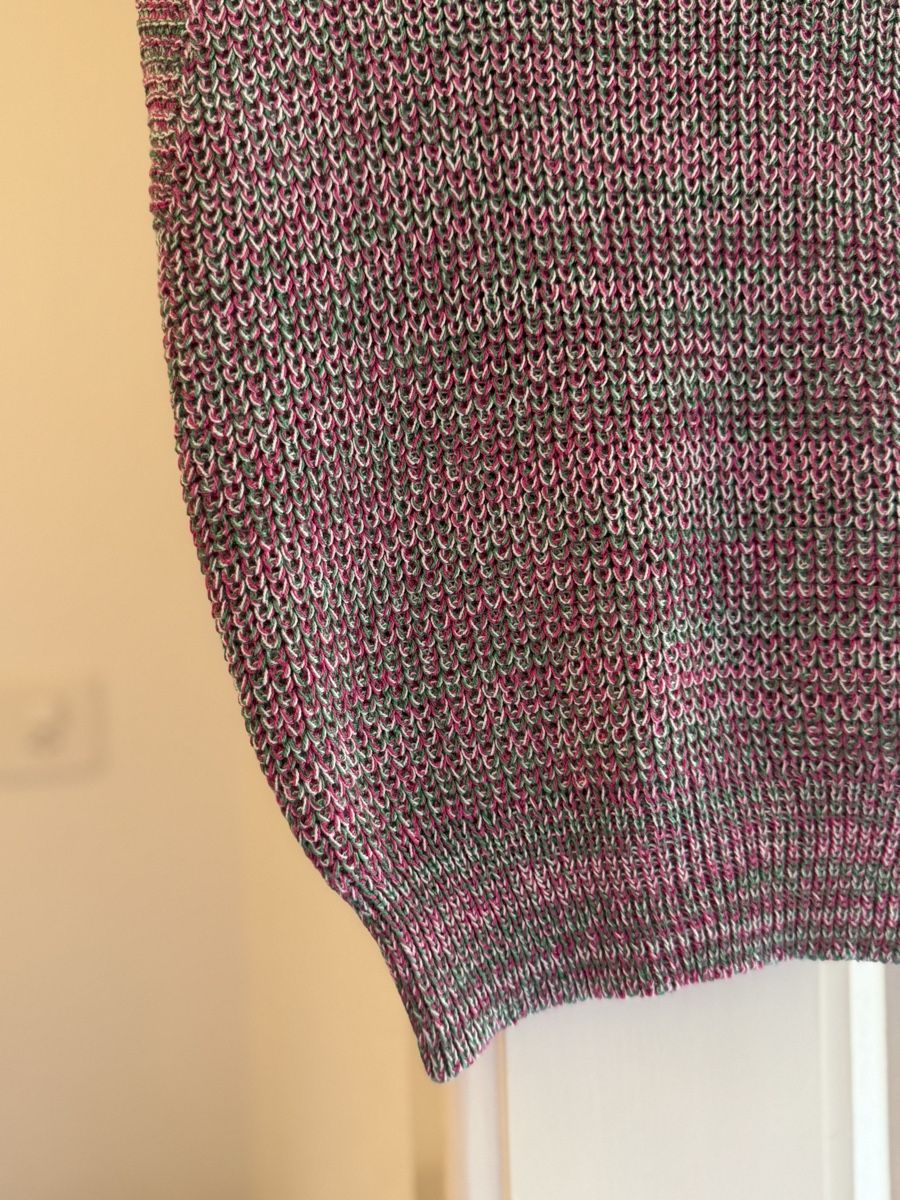 Gilet & Giacche senza maniche: Hand-knitted sleeveless top for summer, size S, unique. – Nuovo (secondo la descrizione) da Zürich venduto da olalinda 4