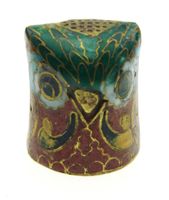 Fingerhut - Cloisonne Uhu - Eulenkopf 3
