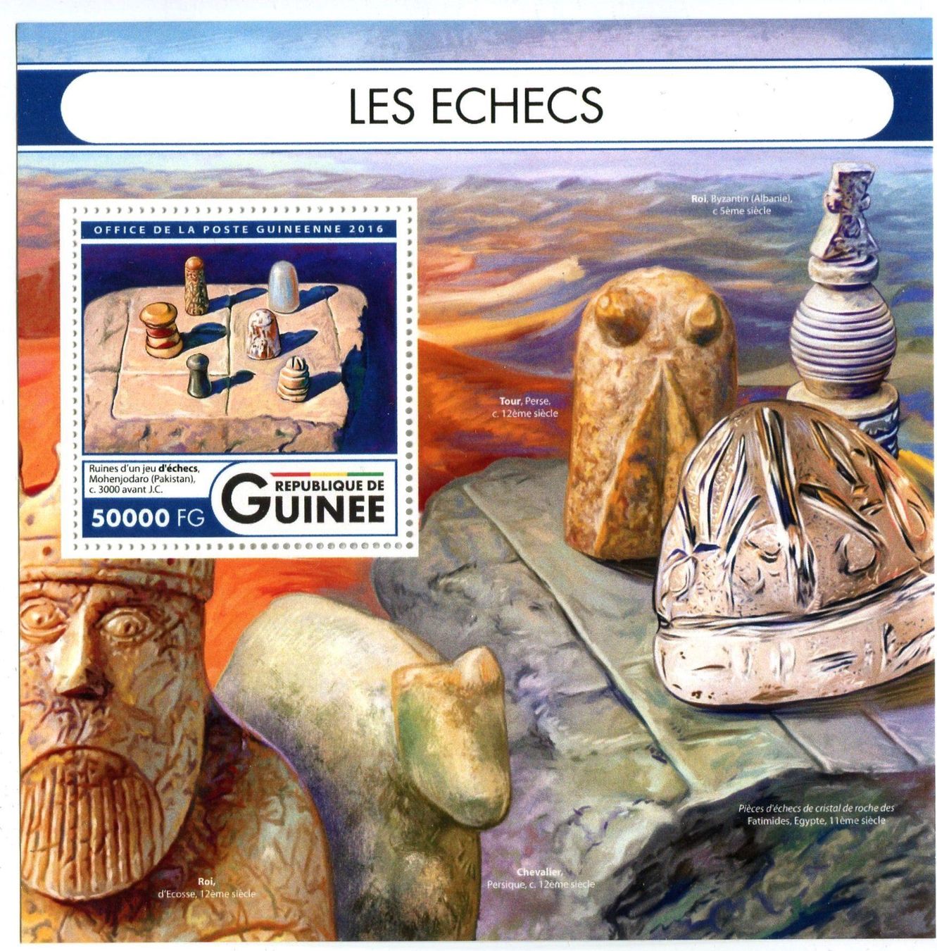 Alle Briefmarken: Block "Schach". Guinea. – Neu und originalverpackt aus Basel von Butsch5