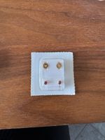 Edelstahl Ohrstecker mit Rosa Kristall ungetragen