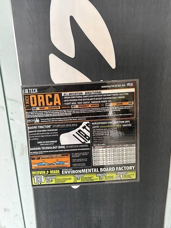 Board: Lib Tech Orca 144cm Snowboard  – Nuovo e nell'imballaggio originale da Gstaad venduto da Pure_Snowboarding 3