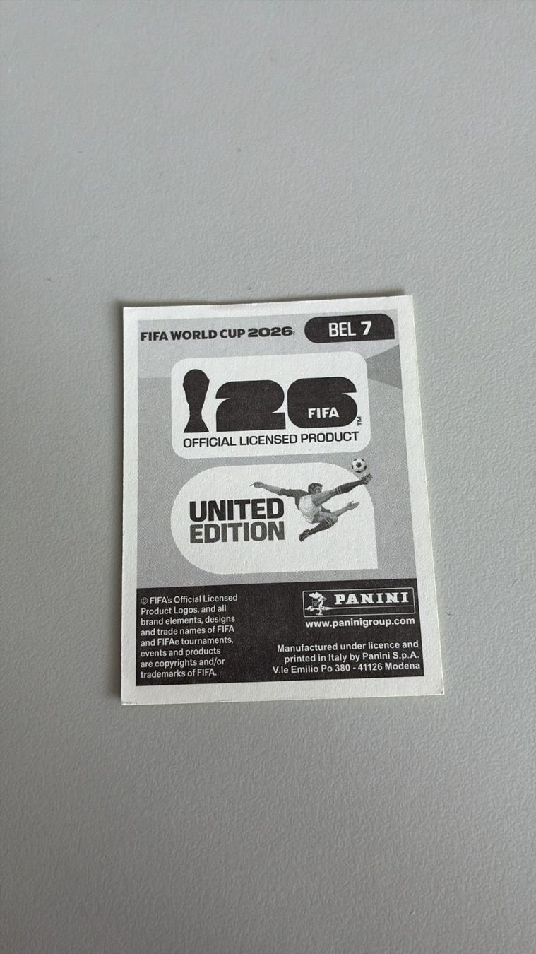 Panini Carte collezionabili: Carte panini 2026 - BEL 7 – Nuovo (secondo la descrizione) da La Neuveville venduto da Ibo2300 1