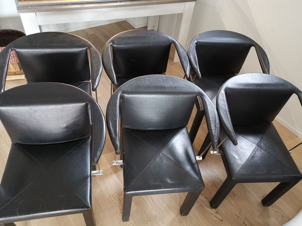6 Esszimmerstühle echt Leder Kaufen auf Ricardo