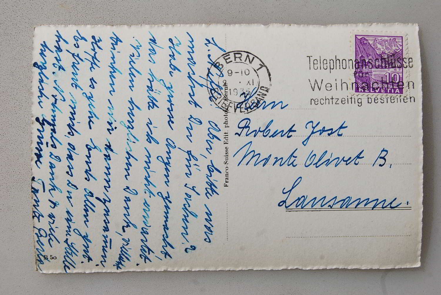 Cartoline postali: AK Bern: Generalansicht von Süden 1935 – Usato da Rüfenacht BE venduto da Toro06 1
