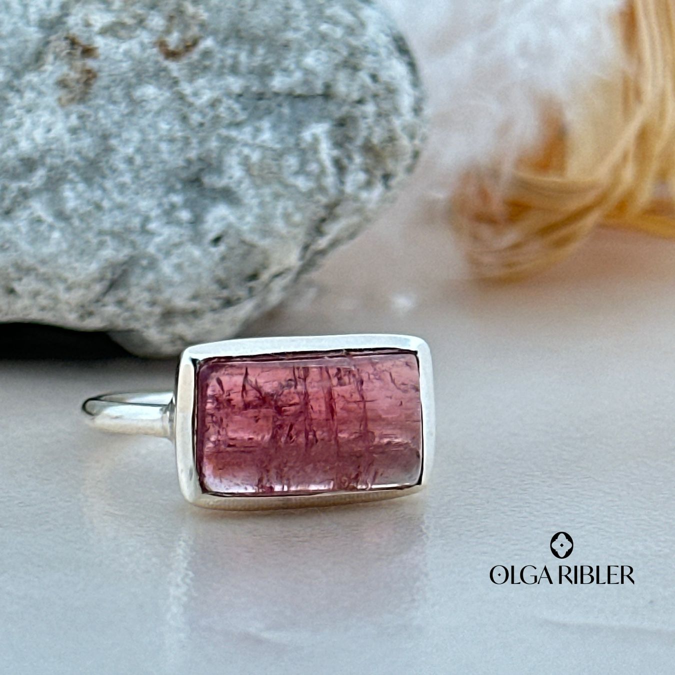 Olga Ribler Anelli: Turmalin Ring Sterling Silber Unikate Ringgrösse 54 – Nuovo (secondo la descrizione) da Luzern venduto da Schmuckoutlet 2