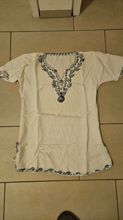 Sommer Tunika, Weiss mit Stickerei, ca. S/M