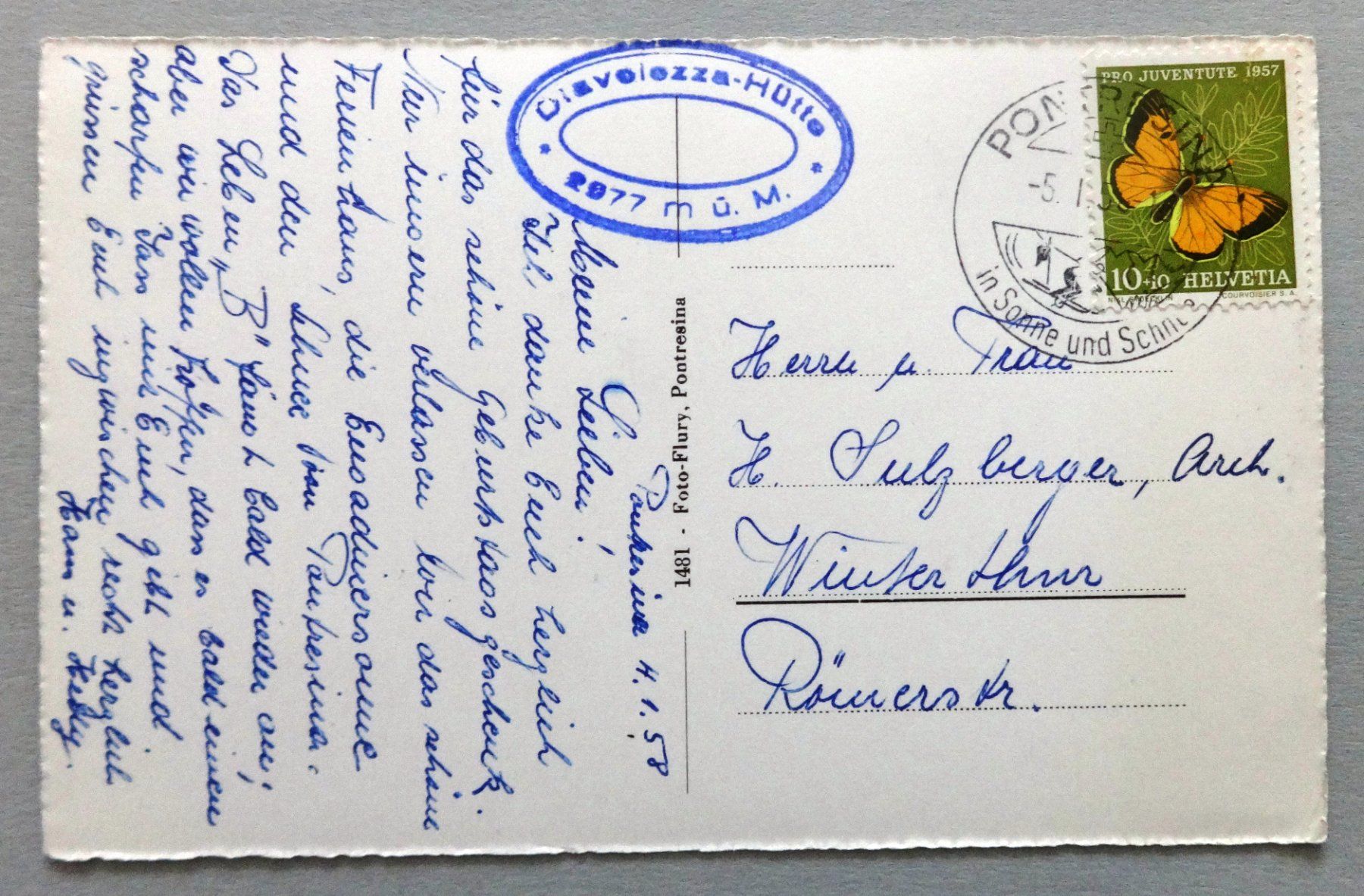 Cartoline postali: Piz Palü – Usato da Fétigny venduto da Billy2miny 1