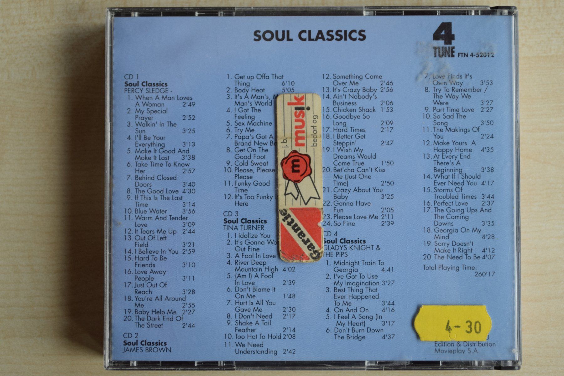 CDs: SOUL CLASSIC 4CD-Box (627) – Gebraucht aus Reutigen von DONDON55 1