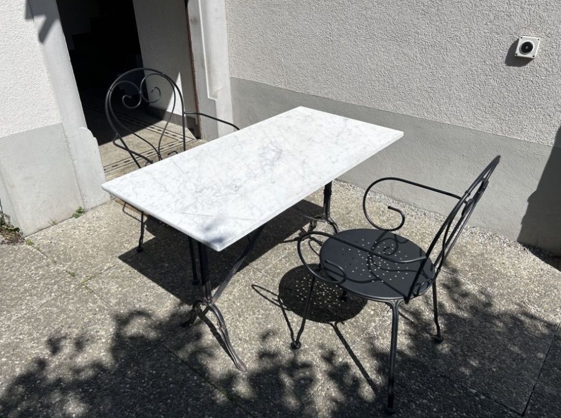 Tischset: Gartentisch, Bistrotisch mit zwei Stühlen – Gebraucht aus Wohlen AG von Ralf2000