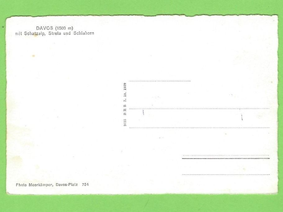 Cartoline postali: Davos mit Schatzalp, Strela und Schiahorn – Nuovo (secondo la descrizione) da Zürich venduto da t24_de 1