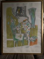 Alois Carigiet-Lithografie, 1964, Nr. 34/150, mit Rahmen