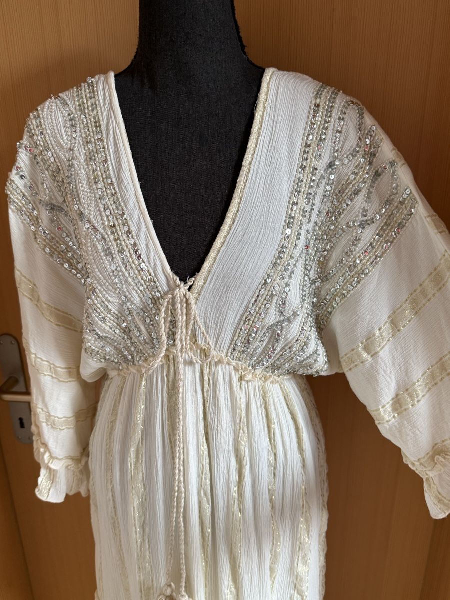 Kleider: Boho Maxikleid mit eingewebten Goldfäden – Neu (gemäss Beschreibung) aus Sigriswil von ck56 2