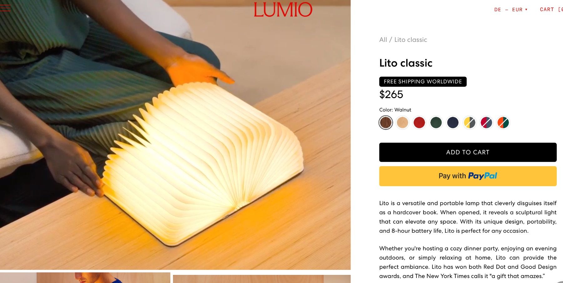 Lampen: Buch - Lampe von Lumio (das "Original") – Gebraucht aus Rüti ZH von Christy10 1
