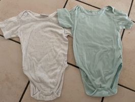 2 Smile Migros Bodys Gr. 98 mint/weiss gemustert