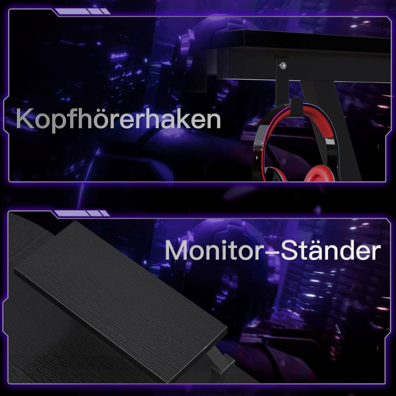 Tische: Gaming Tisch Computertisch Schreibtisch mit runder Ecke – Neu (gemäss Beschreibung) aus Herisau von Zevora 3
