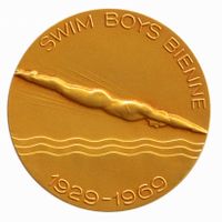 Medaille Sport Swim Boys Bienne / Biel 1929-1969