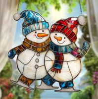 Fensterbild Schneemann (Acryl)
